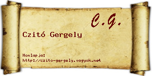 Czitó Gergely névjegykártya