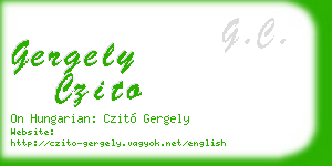 gergely czito business card